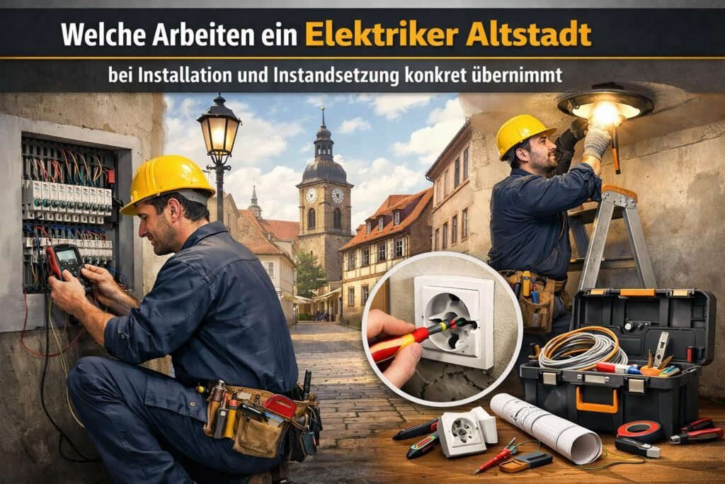Elektriker arbeitet in Altstadt Szene!!