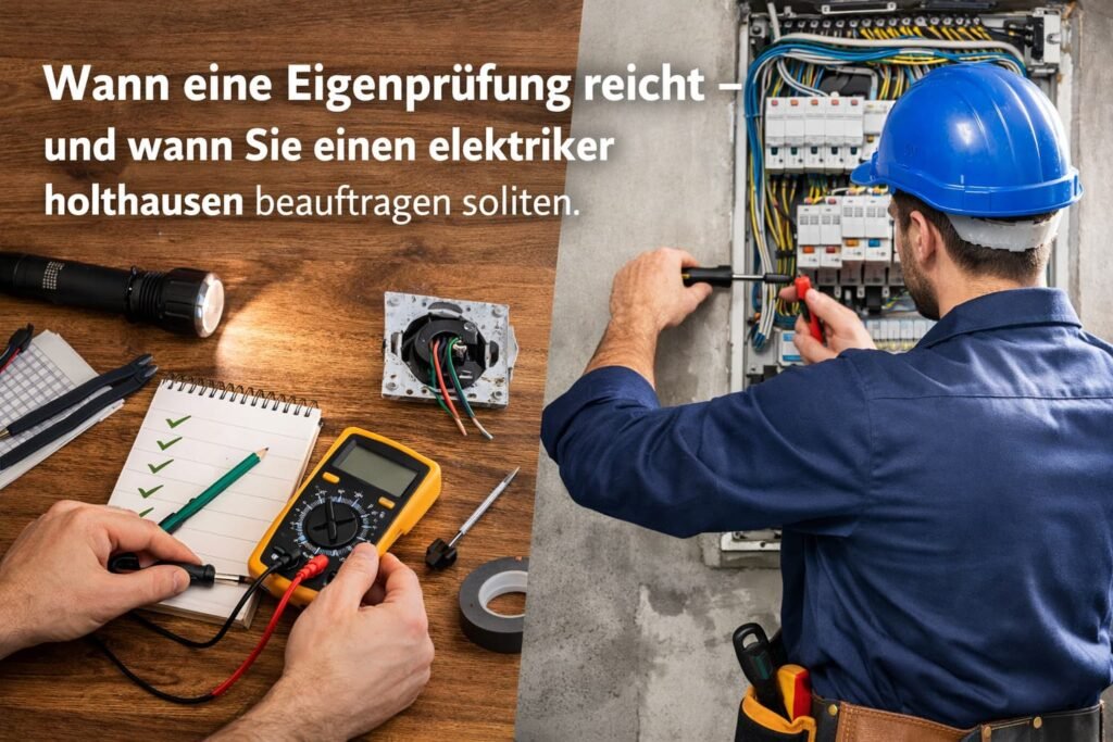 Eigenprüfung oder Elektriker bei Elektroarbeiten zuhause