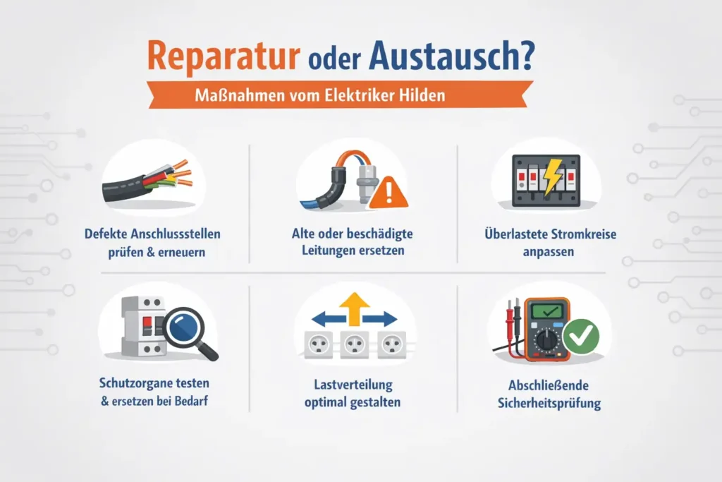 Reparatur oder Austausch: Welche Maßnahmen ein elektriker hilden fachgerecht umsetzt