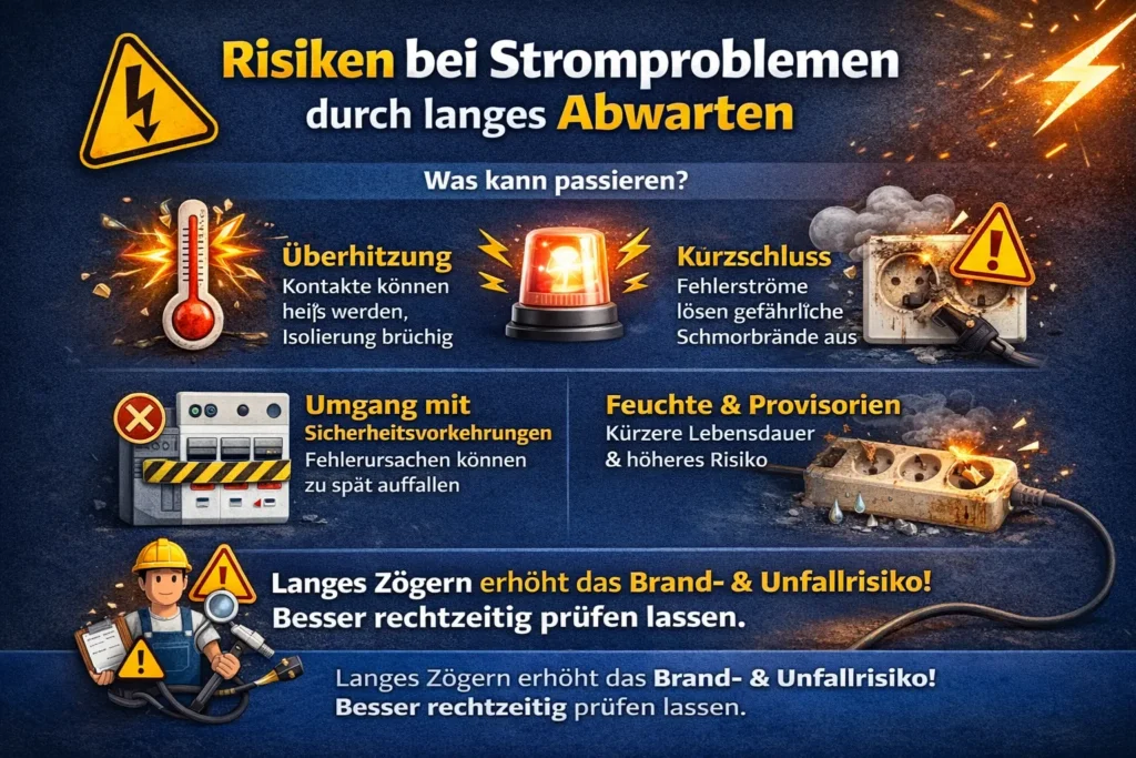 Welche Risiken entstehen bei Stromproblemen, wenn man zu lange abwartet?