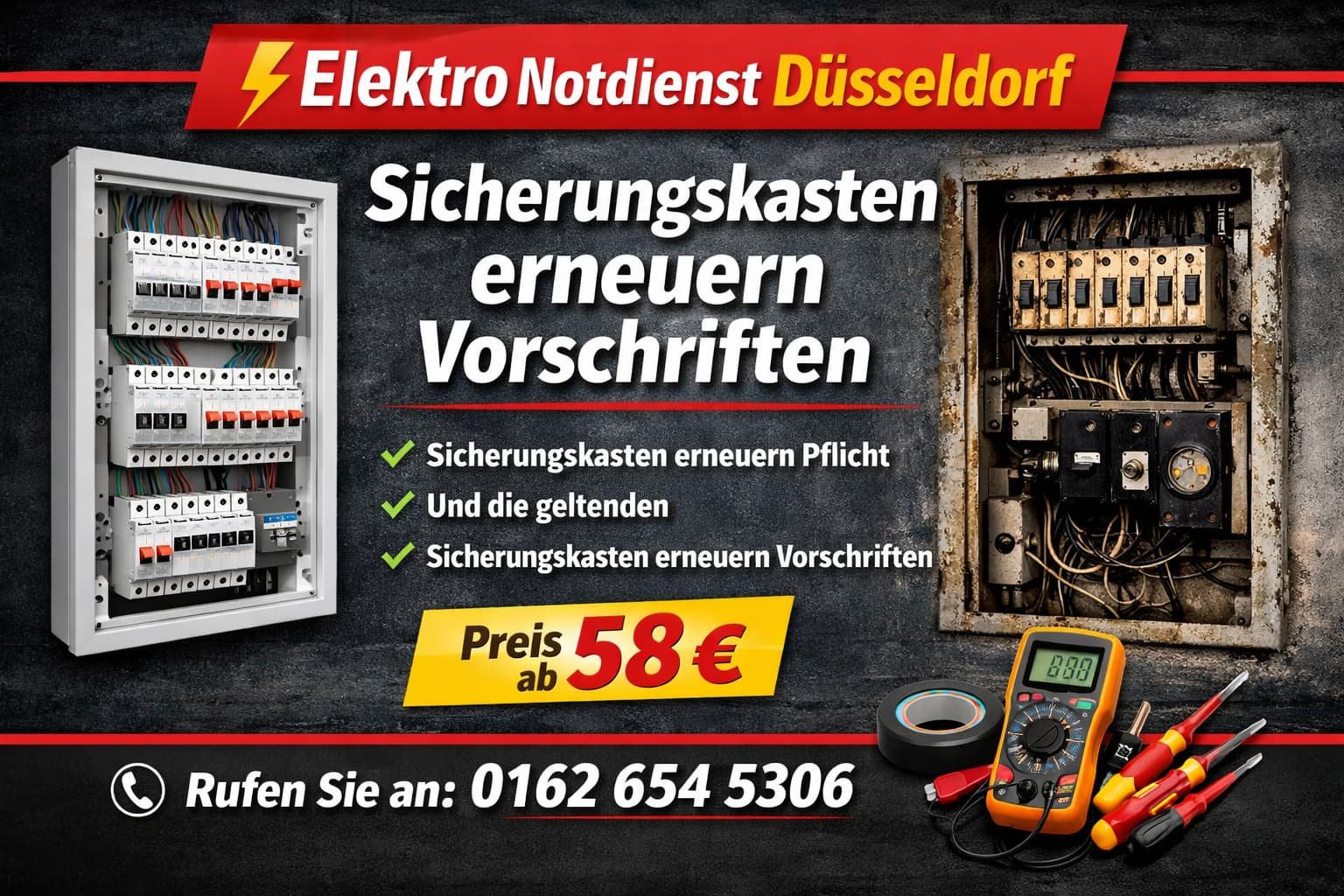 Sicherungskasten erneuern Vorschriften