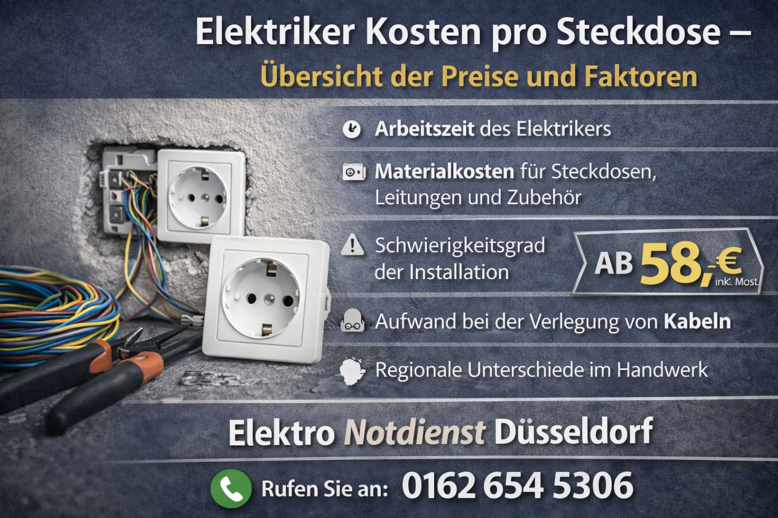 elektriker kosten pro steckdose