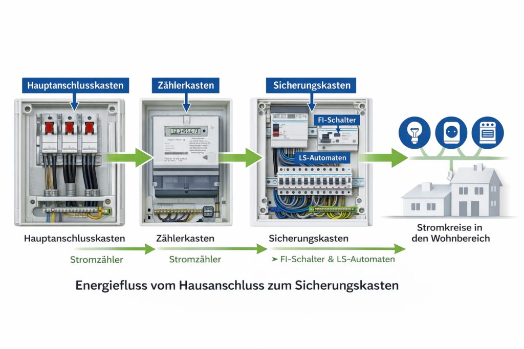 Schaltplan Sicherungskasten Hausanschluss