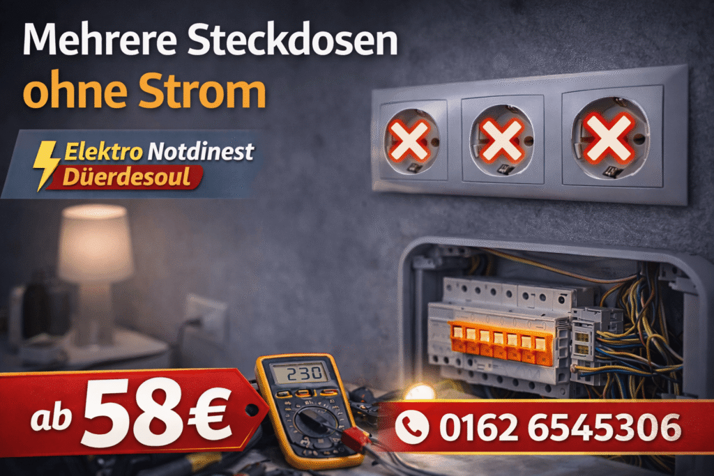 mehrere steckdosen ohne strom