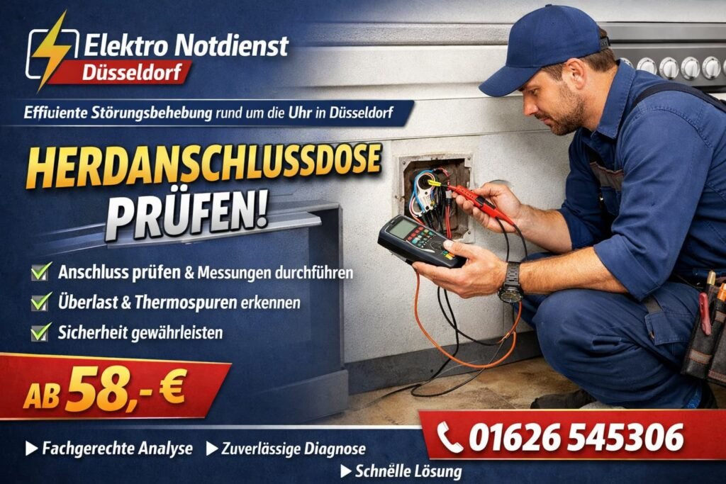 Herdanschlussdose prüfen