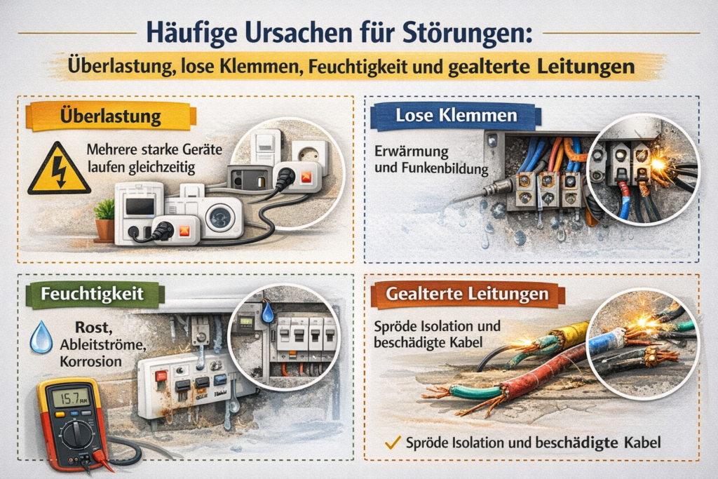Mehrere starke Geräte laufen gleichzeitig