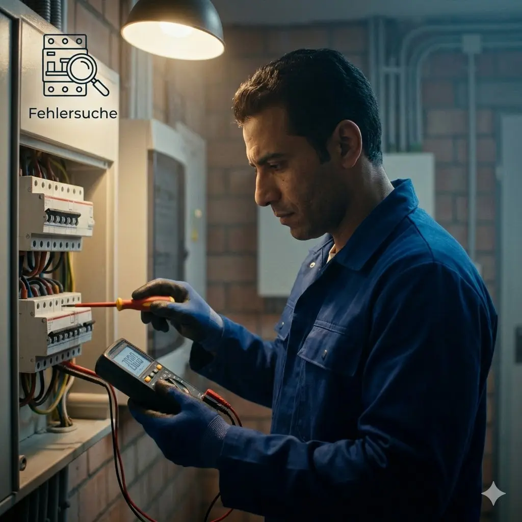 Was bei der Fehlersuche passiert: Messungen, Isolationsprüfung und Sichtkontrolle am Verteiler