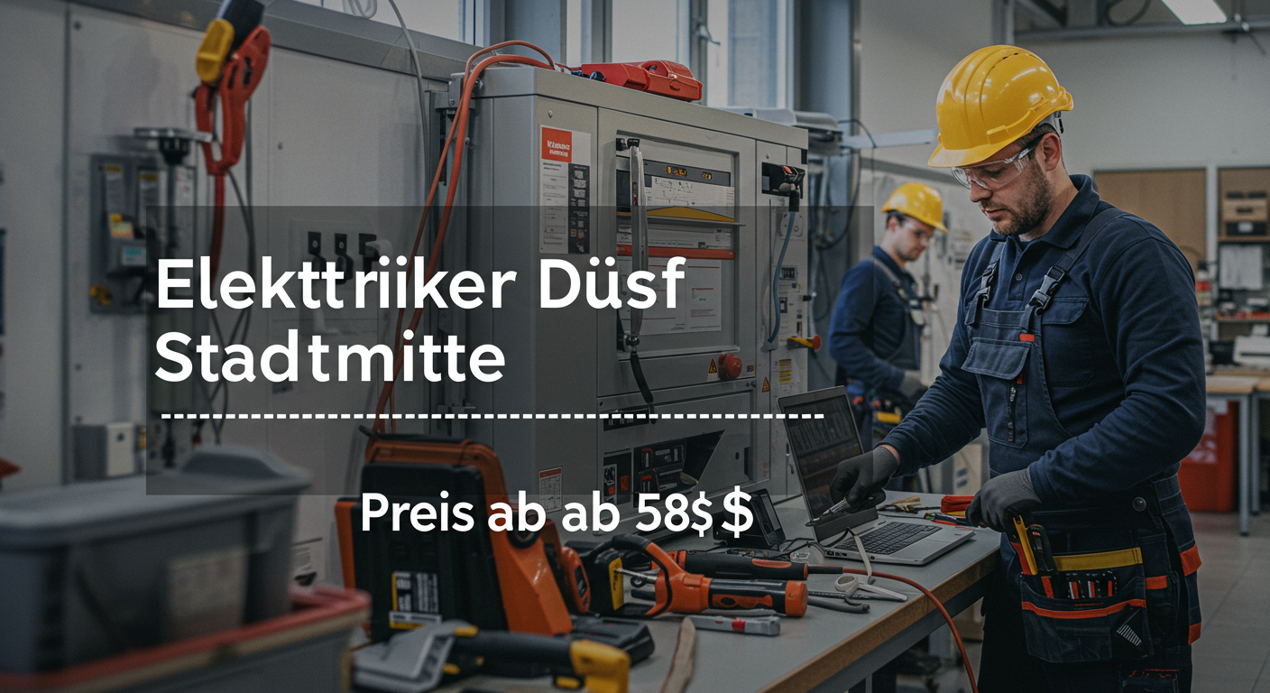 Elektriker Düsseldorf Stadtmitte bei der Arbeit an einem Sicherungskasten