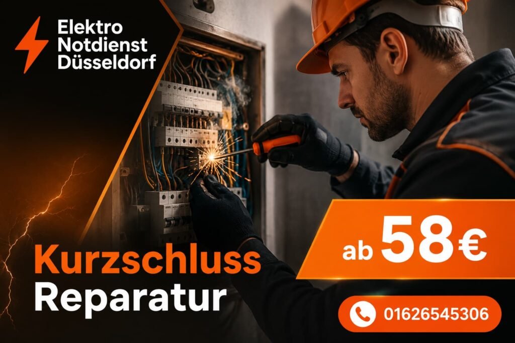 Elektriker behebt elektrischen Defekt an einer Hausinstallation