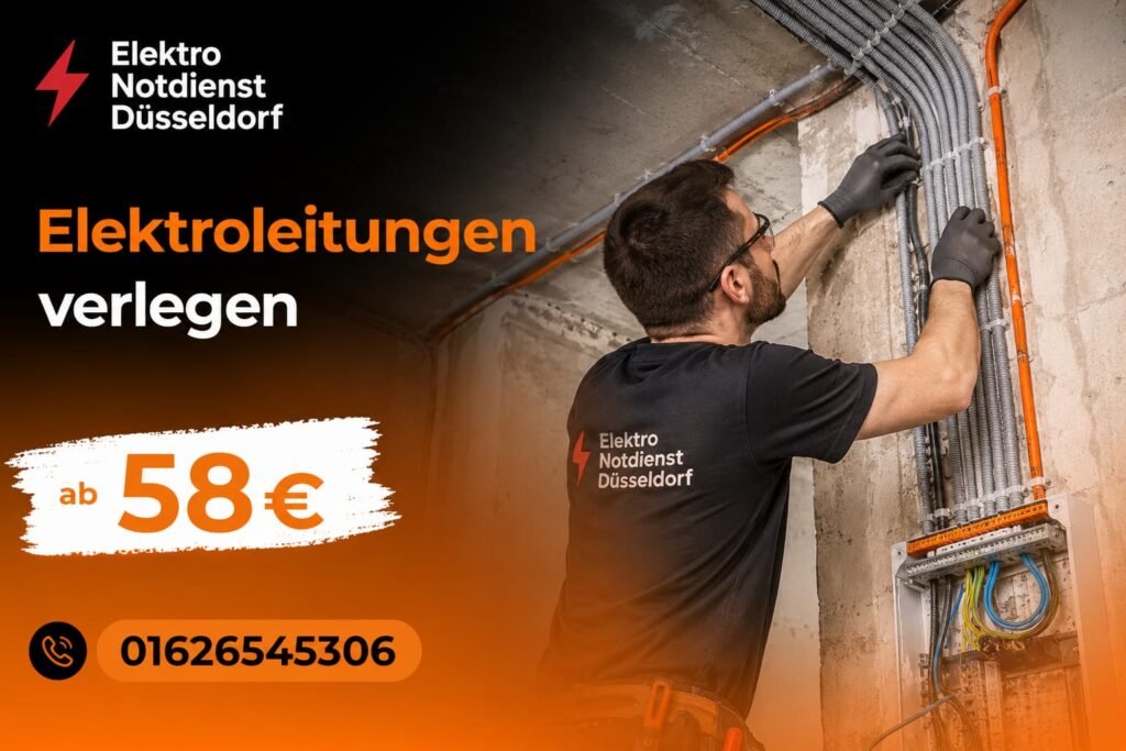Fachmann arbeitet an elektrischer Verkabelung